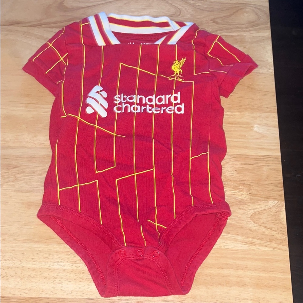 LF Red Baby Shirt with Yellow Accents